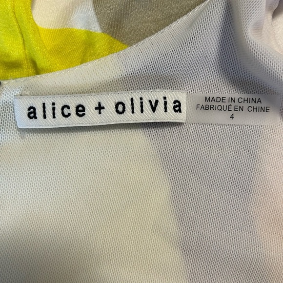 Alice + Olivia James Scoop-neck Sleeveless Fitted Dress SZ 4 - Picture 9 of 13